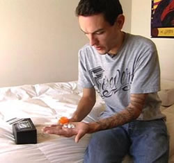Man Snorting OxyContin Picture